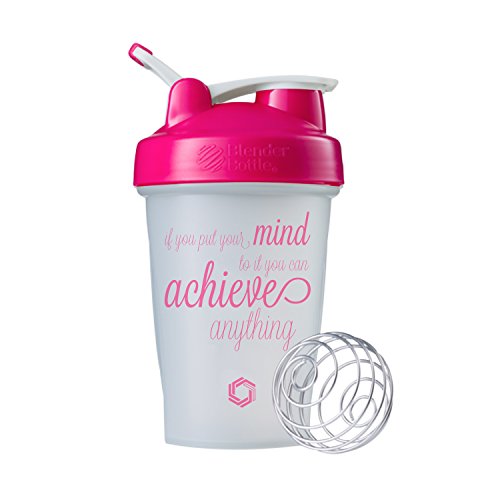 Achieve Anything Blender Bottle Shaker Cup, 20oz Classic Blender Bottles (Pebble/Pink - 20oz) Achieve Anything Blender Bottle Shaker Cup, 20oz Classic Blender Bottles (Pebble/Pink - 20oz)