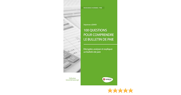 100 Questions Pour Comprendre Le Bulletin De Paie Decrypter Analyser Et Expliquer Un Bulletin De Paie Liziard Stephane Amazon Com Books