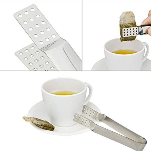 Yardwe - Set di 3 bustine di tè, in acciaio inox, per infusione di erbe aromatiche, da cucina, in metallo, con clip - immagine 5