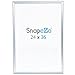 SnapeZo Movie Poster Frame 24x36, Silver, 1.25 Inch Aluminum Profile, Front-Loading Snap Frame, Wall Mounting, Professional Series