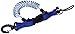 Phantom Aquatics Quick Release Coil Lanyard with Clip and SS Split Ring, Blue