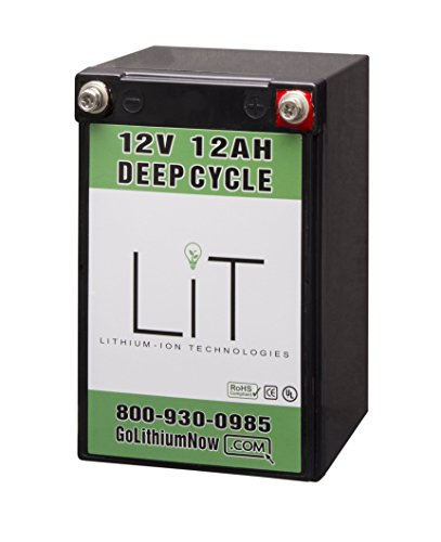 Lithium Ion Technologies - 12V 12AH Advanced Deep Cycle Lithium Battery - Solar, Marine, RV, Golf Carts, Performance