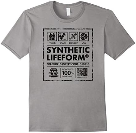 Men's Kryptic Society: Vintage Synthetic Lifeform T-Shirt Small Slate