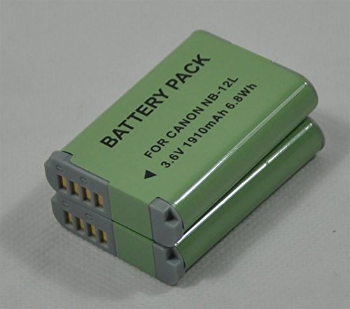 2x NB-12L Battery for Canon NB12L LEGRIA mini X PowerShot G1X G1 X MARK II N100 Digital Camera