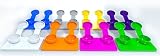 Contact Lens Case Cute Cool Fun Colors  Monthly Replacement Bulk Disposable Contact Lens Case Travel Kit Holder Men Women Teens  6 Pack Cases Hard Plastic Soft Contact Lenses