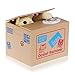 Sunsbell Cat Stealing Cute Coin Bank Money Saving Collection Box Cents Penny Container
