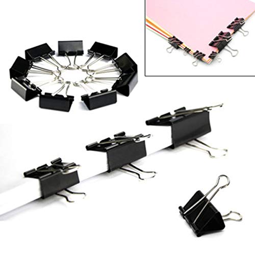 Binder Clips 1.6-Inch Large Paper Clamps, 24 Pack (1.6"- Black)