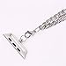 Bandmax Necklace Compatible with Apple Watch 42MM 44MM,Fashion Stainless Steel Cuban Link Chain Necklace Compatible with iwatch Series 6/5/4/3/2/1