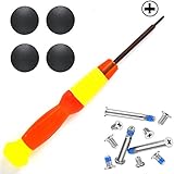 Padarsey 4 Pack Rubber Case Feet with Screws Screwdriver Kit Set for Apple Macbook Pro A1278 A1286 A1297 13 15 17 (Not for Retina Display)
