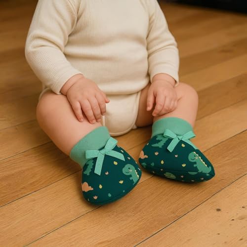 Adhigams Baby Booties Set | Soft Cotton Baby Booties with Comfortable Terry Base for Gentle Support, Cute & Durable Footwear Designed for Regular Use and Easy Comfort | Pack of 1 (6-9 Months) 2