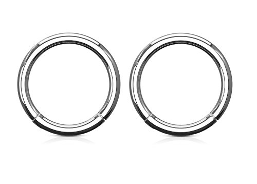 14GA Hinged Segment Rings in 316L Stainless Steel - Sold as a Pair (16mm (5/8"))