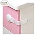 MikiAyla 10pcs Child Safety Cloth Locks for Drawer Door, Cabinet, Oven, Cupboard, Toilet Seat | Multi-Purpose Use | No Drilling Needed | Super Strong 3M Adhesive