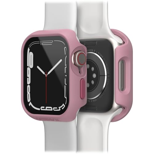 Bumper OtterBox Eclipse con Protettore schermo in Vetro Temperato integrato per Apple Watch Series 9/8/7-41mm, antishock e cadute, protettivo per schermo e bordi dell' Apple Watch, Rosa