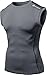 Tesla TM-R15-GRKZ_Large Men's R Neck Sleeveless Muscle Tank Dry Compression Baselayer R15