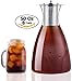 ZENZENZE Airtight Cold Brew Iced Coffee Maker and Tea Infuser With Spout - 8 Cup / 1.6 Quarts / 50oz Glass, Brewing Glass Carafe with Removable Stainless Filter, FREE Recipes eBook