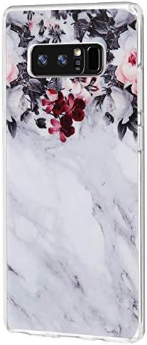 Samsung Galaxy Note 8 Case, TPU Silicon Flexible Slim Fit Soft Clear Edge Cute for Women Girl Bumper Flower Floral Shock Absorber Anti-Scratch Case For Samsung Galaxy Note 8