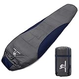 CAMEL CROWN Sleeping Bag Down Mummy Sleeping Bag for Kids, Boys, Girls, Teens & Adults, with Compression Sack Combinable Double Sleeping Bag for 3-4 Season Camping, Hiking, Traveling