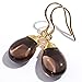 Scutum Craft Natural Stone Dangle Drop Earrings with Gold Plated Wire Wrap and 925 Sterling Silver Hook Jewelry for Women (Smoky Quartz Water Drop)