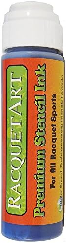 Racquet Art Premium Racquet Stencil Ink - Water Based: Black, Red, White, Blue, Yellow, Silver, Green, Orange, Pink
