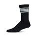 Under Armour Youth Cotton Crew Socks, Multipairs, Black/White (6 Pairs), Small