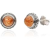 Aesthetic Crystal Birthstone Silver Earrings Meaningful Gift Jewelry for Her Women Fashion Western 925 Vintage Boho Handmade Beauty Personalized Unique keenove