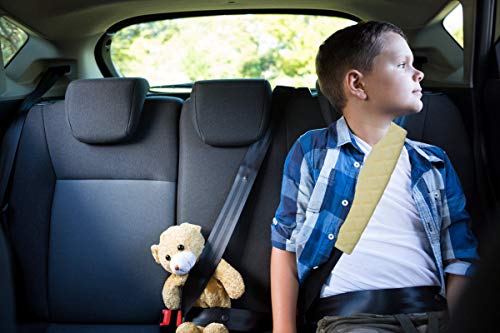 MIRKOO Car Seat Belt Cover Pad, 2-Pack Soft Car Safety Seat Belt Strap Shoulder Pad for Adults and Children, Suitable for Car Seat Belt, Backpack, Shoulder Bag, Laptop Computer Bag (Beige) - Thumbnail 7