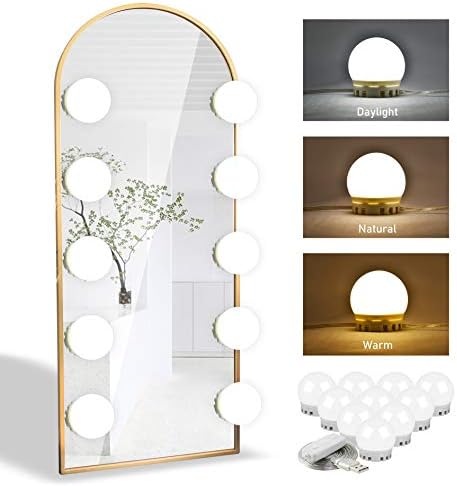 Vanity Lights For Mirror Honesorn Hollywood Style Vanity Mirror Lights With Dimmable 10 Led Bulbs For Makeup Table Mirror Lighting Fixture Strip With Usb Charging Cable Mirror Not Include Chilehuerta Cl