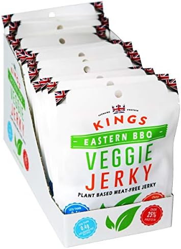 Kings Vegan Friendly Eastern BBQ Flavour Jerky Box of 16 x 25g