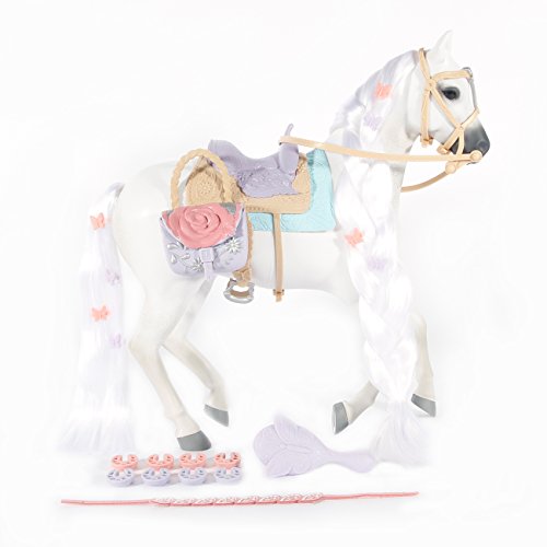 Saddle Stars Toy Horse Set Pixie Customizable White Horse Figurine