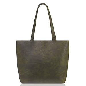 [RATOM] トートバッグ メンズ バッグ (稀有素材ムラ染めレザー・自立型) (モスグリーン)