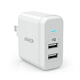 Anker 2-Port 24W USB Wall Charger PowerPort 2 with PowerIQ for iPhone 7 / 6s / Plus, iPad Air 2 / mini 3, Galaxy S Series, Note Series, LG, Nexus, HTC and More