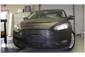LEBRASINC Lebra 2 Piece Front End Cover Black - Car Mask Bra - Fits - 2015-2017 Ford Focus S, SE, Titanium (Without Sport Package)(Without Park Assist)