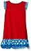 DC Comics Big Girls' Wonder Woman Ruffle Cap-Sleeve Pajama, Blue/Red, 7/8