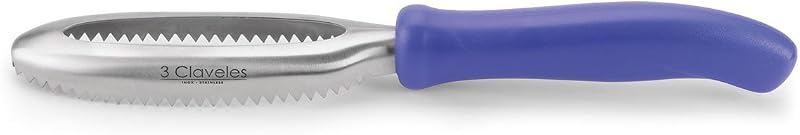 3Claveles 627 - Removedor de escamas, aço inoxidável, cabo em polipropileno, 27 cm