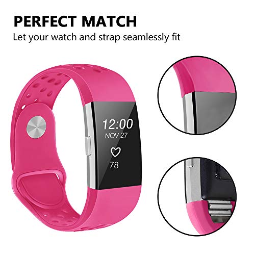 image for iGK Silicone Replacement Bands Compatible for Fitbit Charge 2, Adjusta