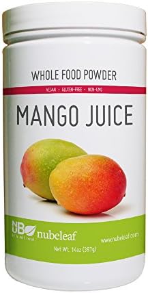 Nubeleaf Mango Juice Powder - Non-GMO, Gluten-Free, Raw, Vegan Source of Fiber & Vitamins A, C, B6 - Nutrient Rich Superfood for Cooking, Baking, Smoothies (14oz)