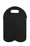 Juvale Wine Bottle Carrier - Neoprene Water Bottle Insulated Tote Bag for 2 750ml Bottles