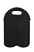 Juvale Wine Bottle Carrier - Neoprene Water Bottle Insulated Tote Bag for 2 750ml Bottles