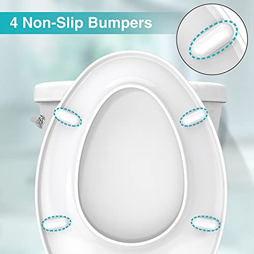 Elongated Toilet Seat Accenter R104 Slow Close Toilet Seat with Non