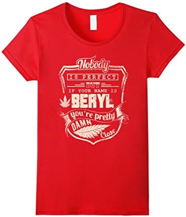 Women's BERYL T-shirt, Nobody is perfect but if your name is BERYL Small Red
