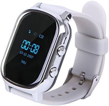 GPS Tracker for Kids Children Smart Watch Kids Wrist Watch T58 Anti-Lost SOS Call Location Finder Remote Monitor Pedometer Functions Parent Control by iPhone and Android Smartphones APP (Silver)