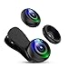 Phone Lens, Jopree Mini【 3 Independent DSLR Cell Phone Camera Lens Kit】, 15X Macro Lens, 120°Wide Angle Lens, 180°Fisheye Lens, Universal Lens for All Smart Phone