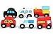 NIMNIK Wooden Cars for Toddlers Bus Engine Emergency Vehicles | Small Cars, Mini Transportation Vehicles | Educational Toy for Early Learning for 3-10 Year Olds