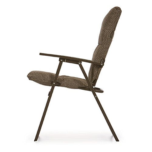 La Z Boy Outdoor Padded Folding Patio Chair Rust Resistant Heavy