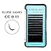 Ellipse Eyelash Extensions 0.15mm CC Curl 8-15mm Mixed Flat Eyelash Extension Supplies Light Lashes Matte Individual Eyelashes Salon Use Black Mink False Lashes Mink Lashes Extensions(CC-0.15-8-15mm)