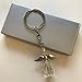 YRP 12 pc BAPTISM FAVORS KEY CHAINS ANGEL CLEAR BEAD BAUTIZO LLAVEROS RECUERDOS