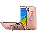Xiaomi Redmi Note 5 Case DWaybox Hybrid Back Case with 360 Degree Rotation Ring Holder for Xiaomi Redmi Note 5 Pro/Redmi Note 5 Compatible with Magnetic Car Mount Holder (Rose Gold)