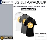 INKJET TRANSFER PAPER FOR DARK FABRIC: NEENAH 