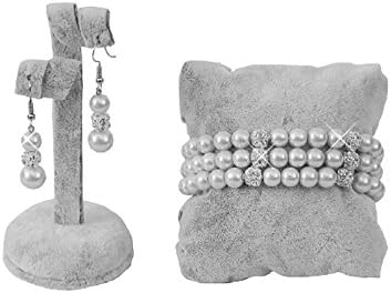 JustForBridal Pearl WHITE Fireballs 3 Rows Bracelet &amp; Earring Sets Elegant Wedding Jewelry