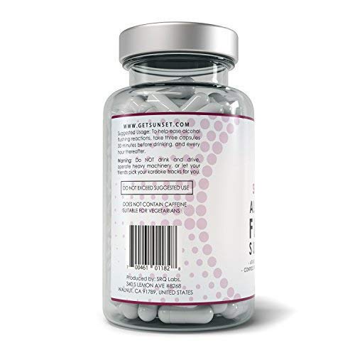 Sunset Flush Prevention for Asian Glow and Alcohol Intolerance (60 caps) - coolthings.us